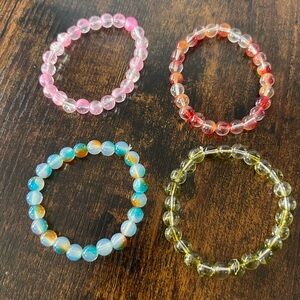 Colorful Beaded Bracelets set of 4 B98